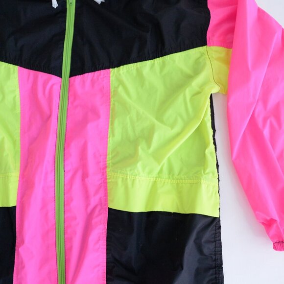 VTG Jemcor Impermeable Rain Wear Black Pink Nylon Zip Up Lined Waterproof Jacket - Picture 6 of 14